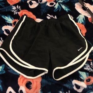Black and white nike shorts